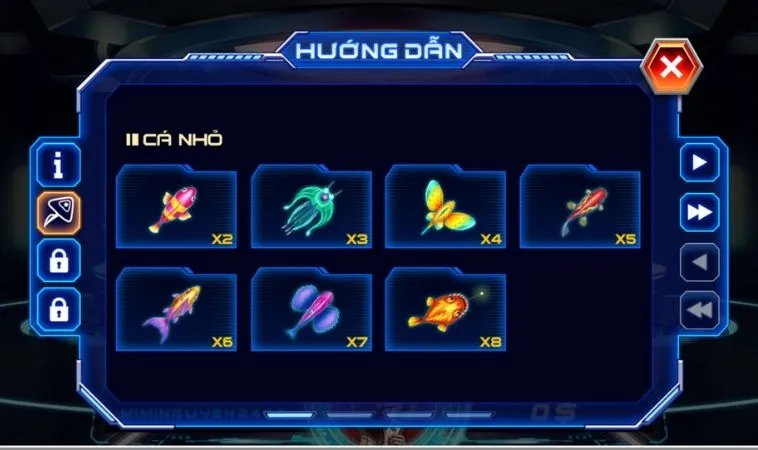 Hệ số cá thưởng trong game Bắn Cá Men In Black Tại B52 Club