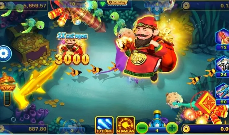 Hệ thống vũ khí trong game Bắn Cá Thần Tài Tại B52 Club