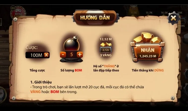 Hướng dẫn chơi game nhanh Cut Stone Tại B52 Club