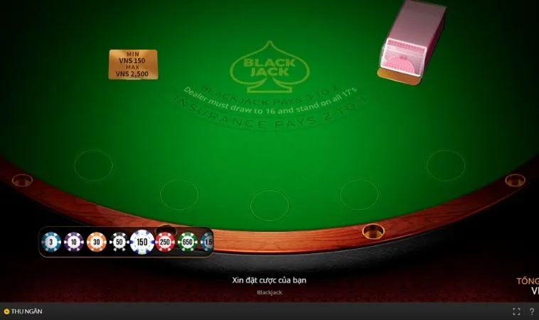 Bàn chơi Blackjack Tại B52 Club